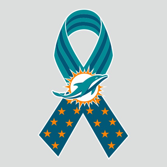 Miami Dolphins Ribbon American Flag logo iron on paper